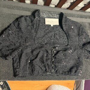 Lace Crop Top with Sequins